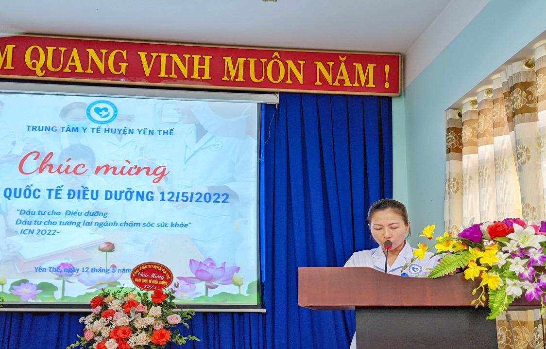 Đ D CKI. Nguyễn Hải Đường, TP điều dưỡng phát biểu khai mạc