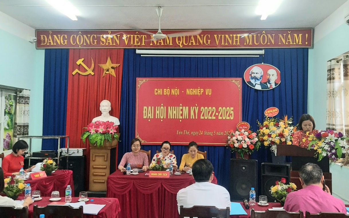 CÁC CHI BỘ TRỰC THUỘC ĐẢNG BỘ TRUNG TÂM Y TẾ  HUYỆN YÊN THẾ TIẾN HÀNH ĐẠI HỘI NHIỆM KỲ 2022-2025
