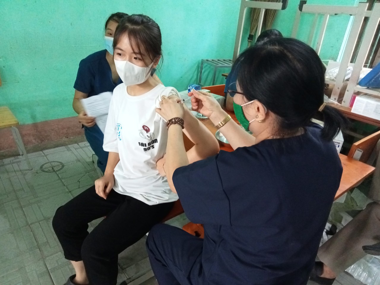 Thị trấn Bố Hạ tăng cường Tiêm vắc xin phòng Covid-19 cho trẻ em từ đủ 5 đến dưới 12 tuổi trên...